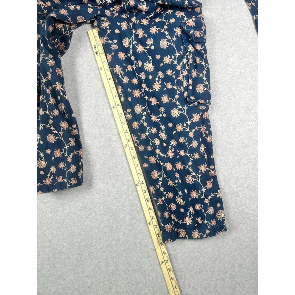 Future Collective x Jenny K. Lopez Floral Utility Jumpsuit Denim Blue Size 6 - Picture 9 of 15